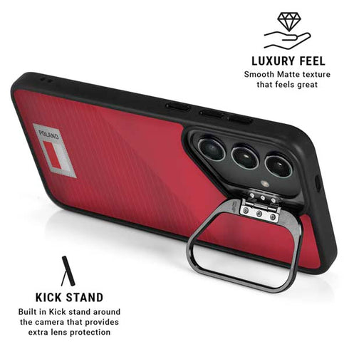 Poland Soccer Flag Galaxy S24 FE Kickstand Case
